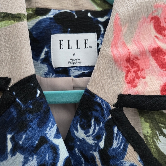 ELLE Floral Trench Coat Size 6 New - Picture 4 of 5